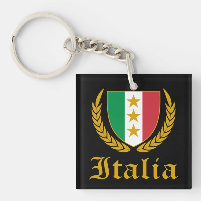 Italia Crest Key Ring (Front)