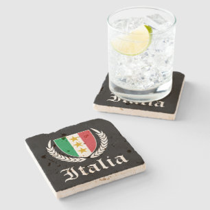 Italia Crest Stone Coaster