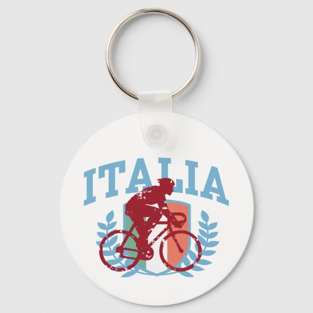 Italia Cycling (male) Key Ring (Front)