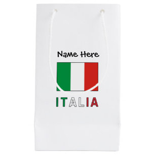 Italia e Bandiera Italiana con il Tuo Nome Small Gift Bag