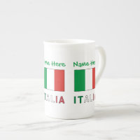 Italia e Bandiera Italiana Green Personalisation 