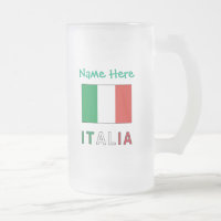 Italia e Bandiera Italiana Green Personalisation 