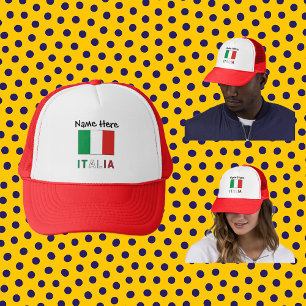 Italia e Bandiera Italiana Personalised Trucker Hat