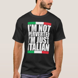 Italia Flag Colours Im Not Perverted Im Just Itali T-Shirt