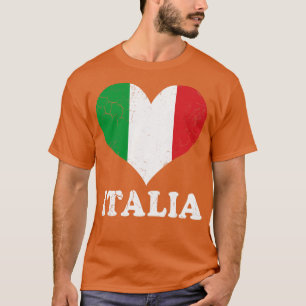 Italia Flag Heart Italy Italian T-Shirt