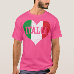 Italia Flag Heart Love Italy Italian T-Shirt