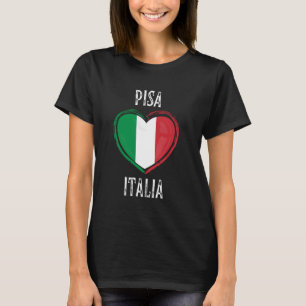 Italia Flag Heart Pisa City T-Shirt