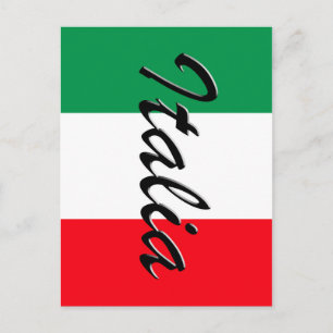Italia Flag - High Quality Postcard