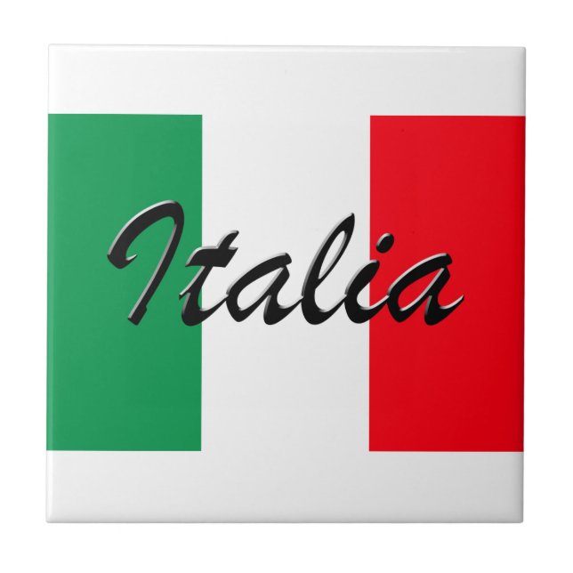 Italia Flag - High Quality Tile (Front)