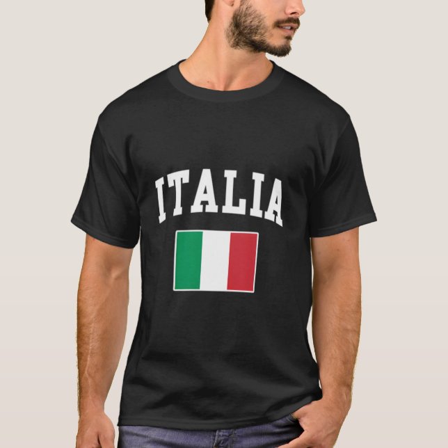 Italia Flag Italy Italian Italiano Family T-Shirt (Front)