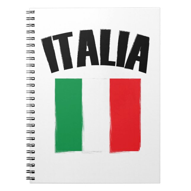 Italia Flag Italy Notebook (Front)