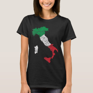 Italia Flag Italy Outline Italy Vacation Italy Fla T-Shirt