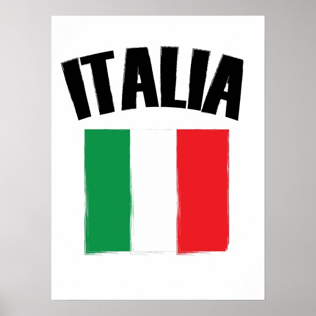 Italia Flag Italy Poster (Front)