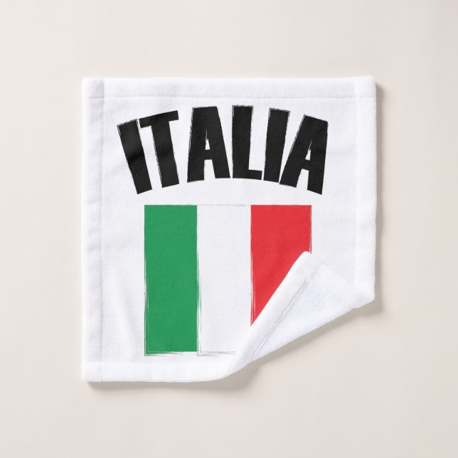 Italia Flag Italy Wash Cloth (Wash Cloth)