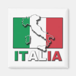 Italia Flag Land Magnet