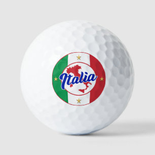 Italia Flag & Map Golf Balls