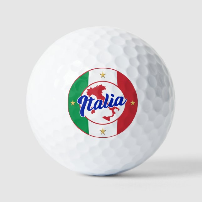 Italia Flag & Map Golf Balls (Front)