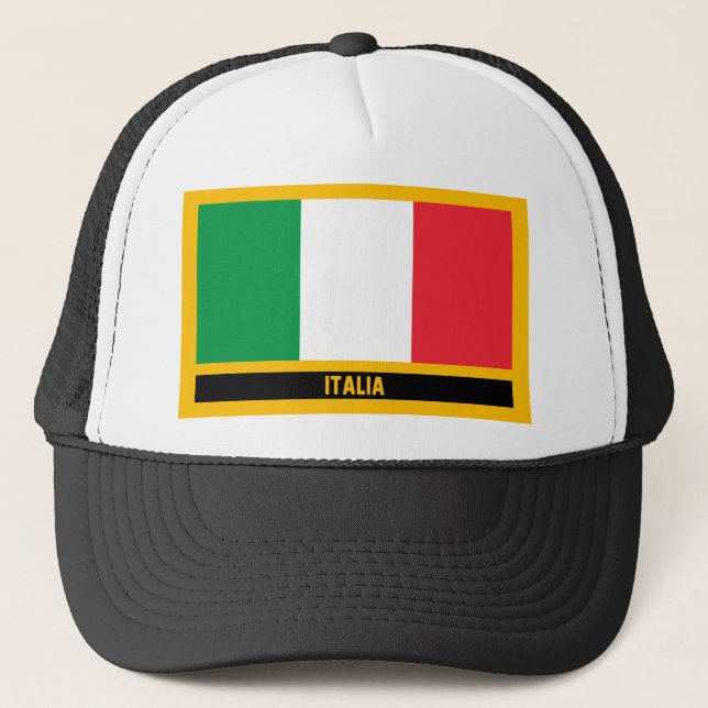 Italia Flag Trucker Hat (Front)