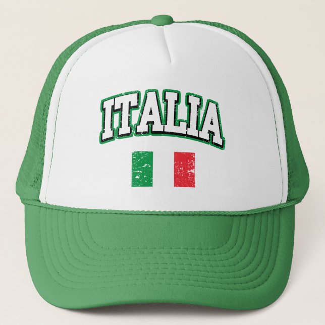 Italia Flag Trucker Hat (Front)