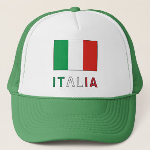 Italia Flag & Word Trucker Hat
