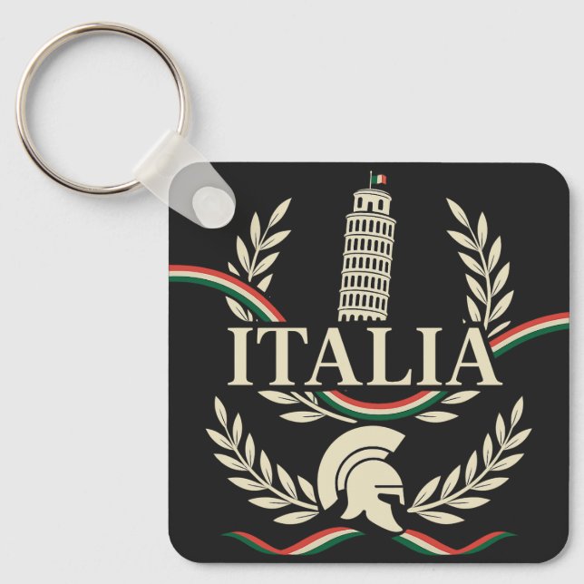Italia Heritage Crest Key Ring (Front)