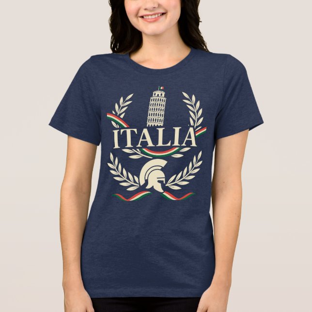 Italia Heritage Crest Tri-Blend Shirt (Front)