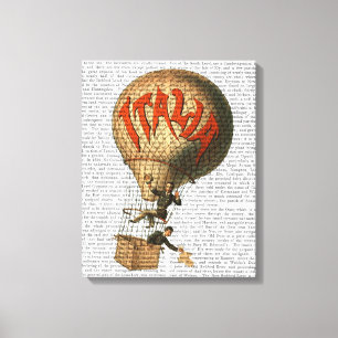 Italia Hot Air Balloon Canvas Print