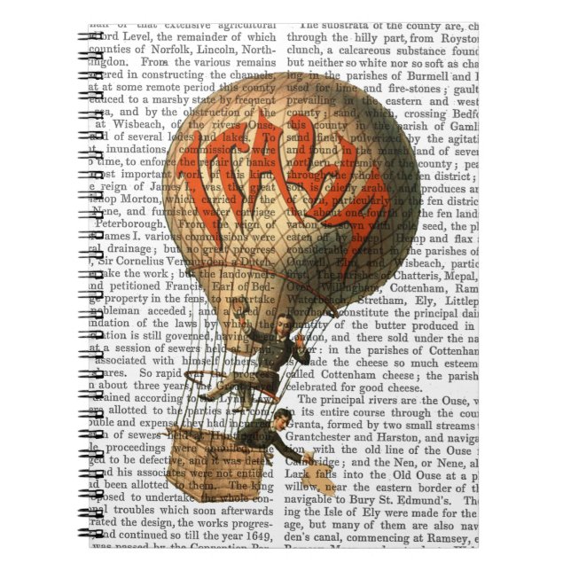 Italia Hot Air Balloon Spiral Notebook (Front)