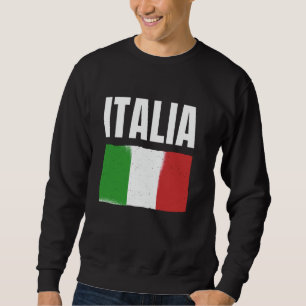 Italia Italian Flag Big Bold Simple Country Suppor Sweatshirt