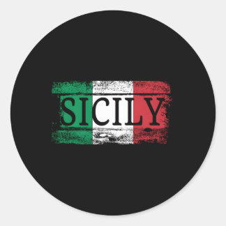 Italia Italian Flag I Sicily Italy Classic Round Sticker