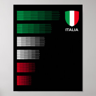 Italia Italy Flag Emblem - Italian Pride Ancestry  Poster