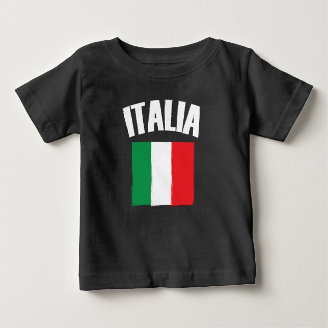 Italia Italy Flag Soccer Fan Baby T-Shirt (Front)