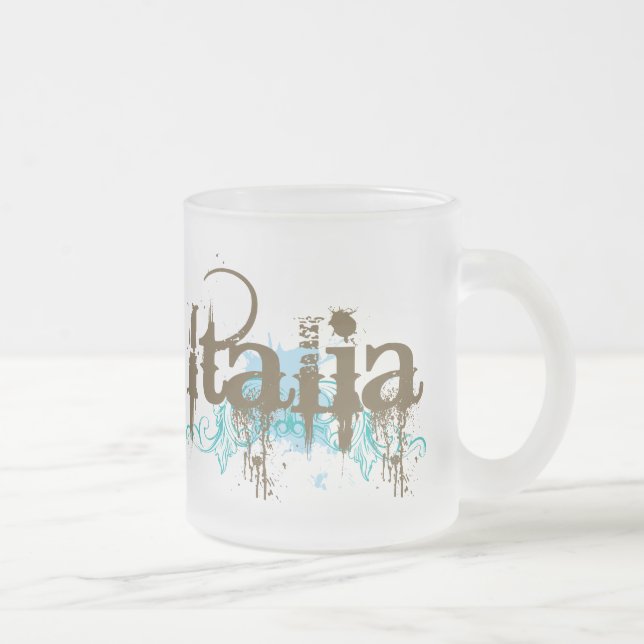 Italia Italy T-shirt Frosted Glass Coffee Mug (Right)