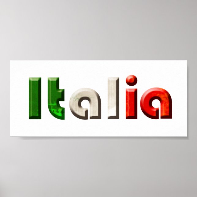 Italia logo gifts for Italians and Italy lovers Poster (Front)