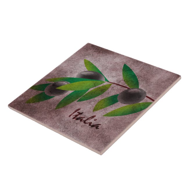 Italia Olives Tile (Side)