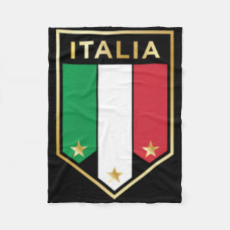 Italia Print - Proud Italian - Italian Soccer Jers Fleece Blanket