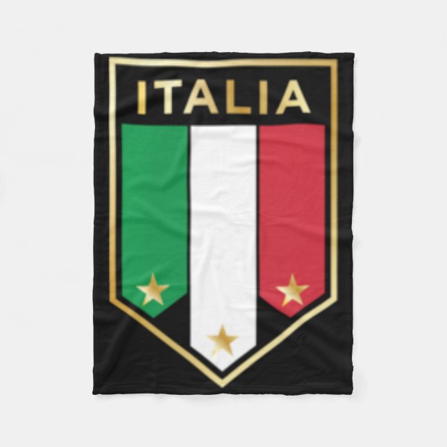 Italia Print - Proud Italian - Italian Soccer Jers Fleece Blanket (Front)