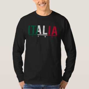 Italia Roma Italian Flag I Love Italy   Men Women T-Shirt