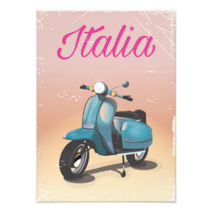 Italia Scooter travel poster