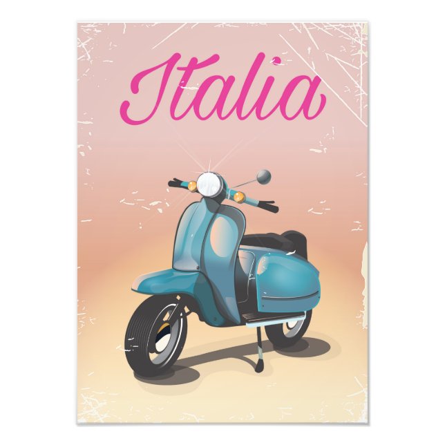 Italia Scooter travel poster (Front)