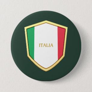Italia Shield Soccer Football Fan 7.5 Cm Round Badge