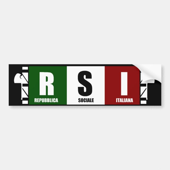 ITALIA SOCIALE BUMPER STICKER (Front)