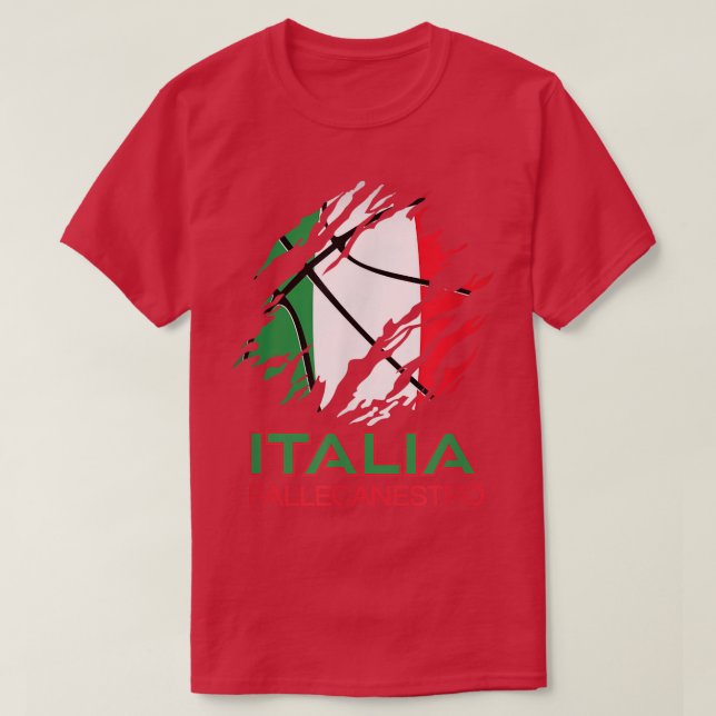 Italia Sports Fan Italian National Flag Art Italy  T-Shirt (Design Front)