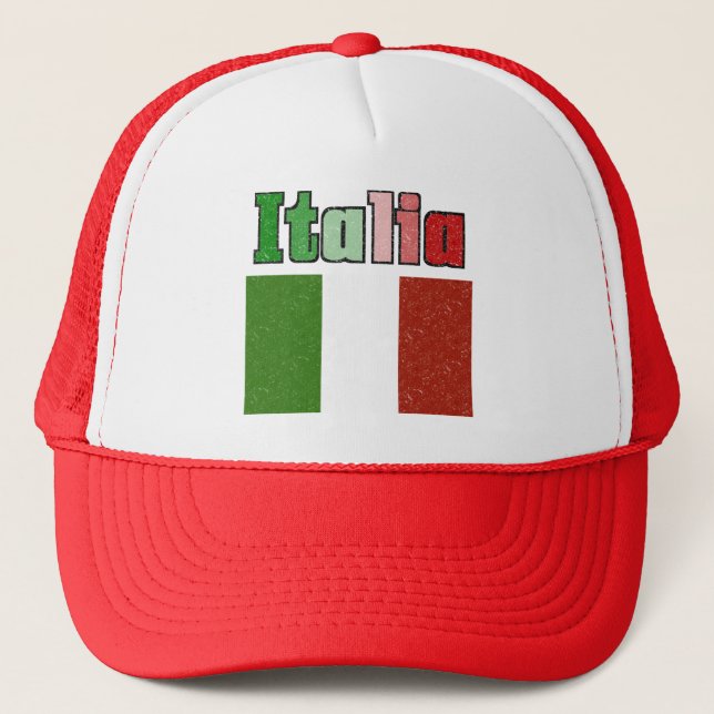 Italia Vintage Flag Retro Hat (Front)