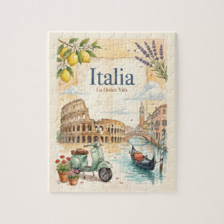 Italia Vintage Travel Jigsaw Puzzle
