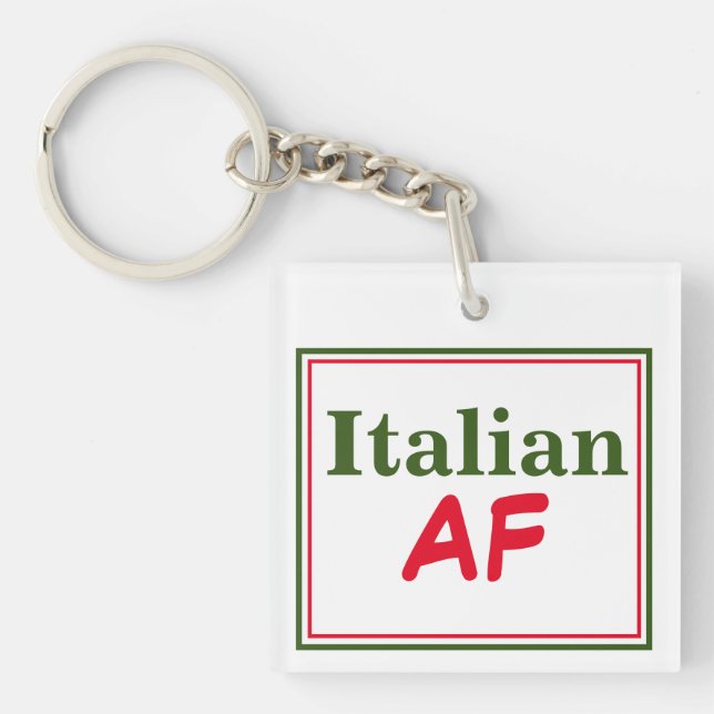 Italian AF Funny Key Ring (Front)