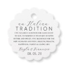 Italian Almond Wedding Tradition Favour Tag