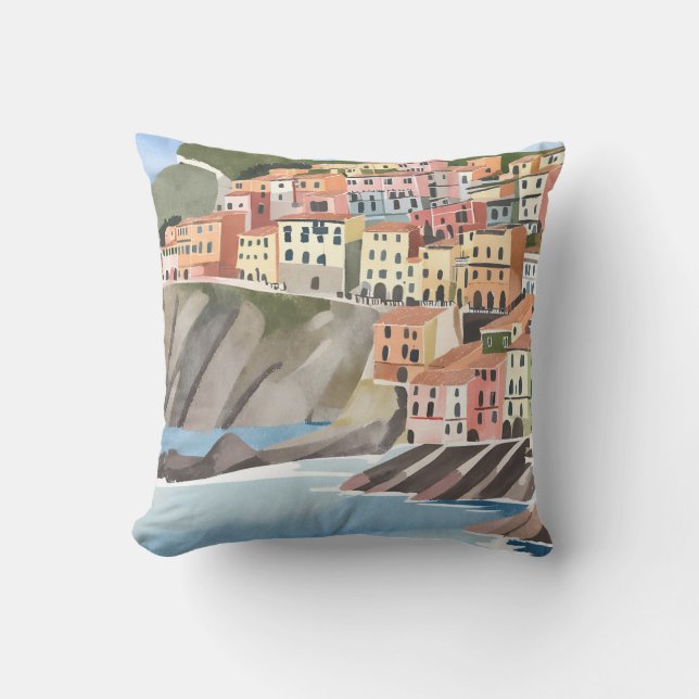 Italian Amalfi Coast Italy Mediterranean  Cushion (Front)