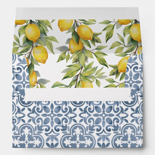 Italian Amalfi Themed Wedding Envelope (Back (Bottom))