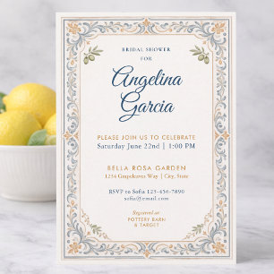 Italian Amalfi Tuscany Mediterranean Shower Invitation
